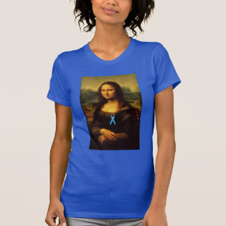 Mona Lisa With Blue Ribbon T-Shirt