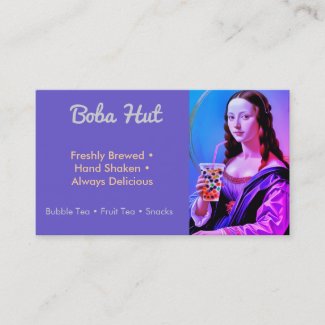 Mona Lisa with Bubble Tea