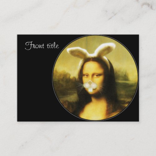 Mona Lisa With Bunny Ears &amp; Whiskers Business Cards