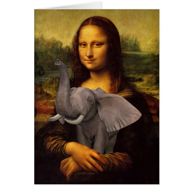 Mona Lisa With Elephant Cards (Front)