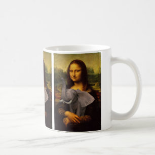Mona Lisa With Elephant Coffee Mug