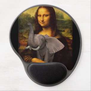 Mona Lisa With Elephant Gel Mouse Pad
