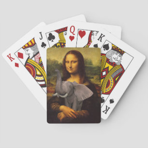 Mona Lisa With Elephant Poker Cards