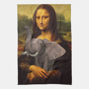 Mona Lisa With Elephant Towel