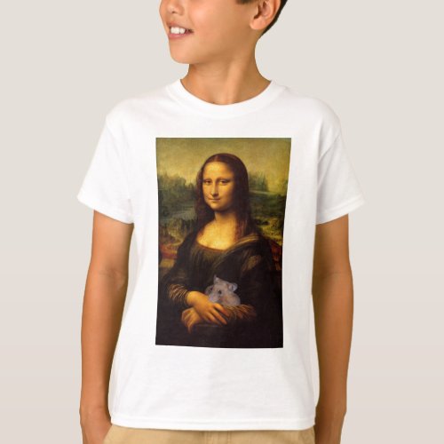 Mona Lisa With Hamster T_Shirt