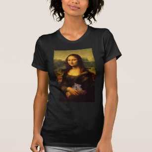 Kleding Dameskleding Tops & T-shirts T-shirts T-shirts met print Mona Lisa Cat 