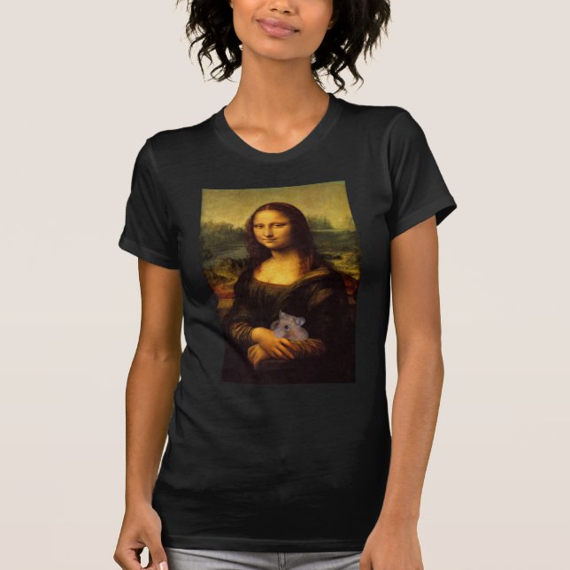Mona Lisa With Hamster T-Shirt (Front)