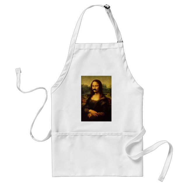 Mona Lisa With Mustache Adult Apron (Front)