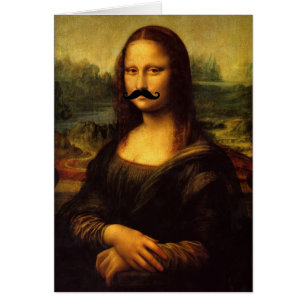 Mona Lisa With Mustache Cards