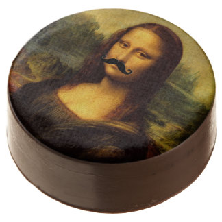 Mona Lisa With Mustache Chocolate Dipped Oreo