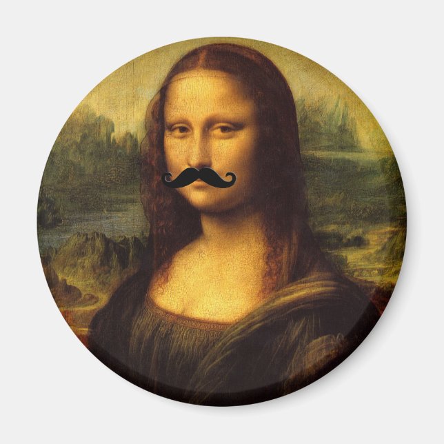 Mona Lisa With Mustache Magnet (Front)