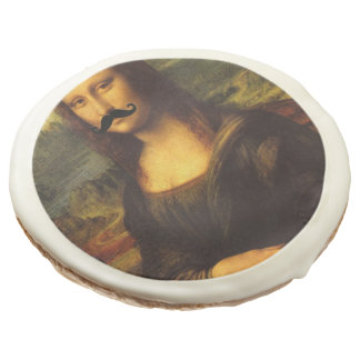 Mona Lisa With Mustache Sugar Cookie
