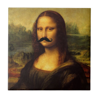 Mona Lisa With Mustache Tile