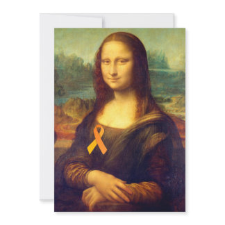 Mona Lisa With Orange Ribbon