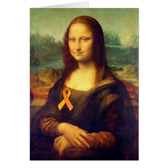 Mona Lisa With Orange Ribbon Cards (Front)