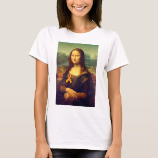 Mona Lisa With Orange Ribbon T-Shirt