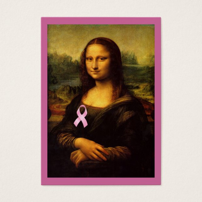Mona Lisa With Pink Ribbon (Front)
