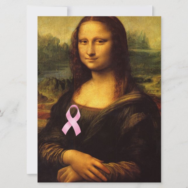 Mona Lisa With Pink Ribbon (Front)