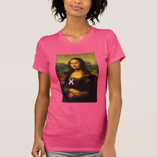Mona Lisa With Pink Ribbon T-Shirt