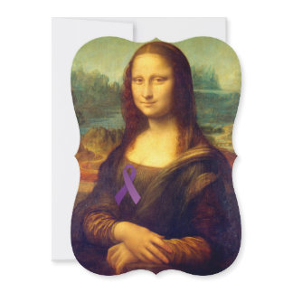 Mona Lisa With Purple Ribbon