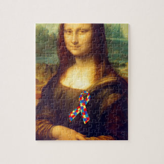 Mona Lisa With Puzzle Ribbon