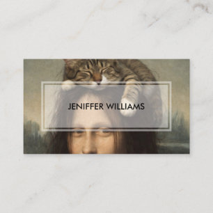 Mona Lisa With Sleeping Cat                        Business Card