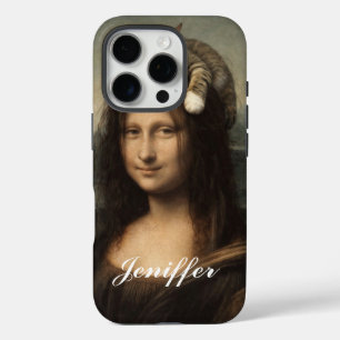Mona Lisa With Sleeping Cat iPhone 16 Pro Case