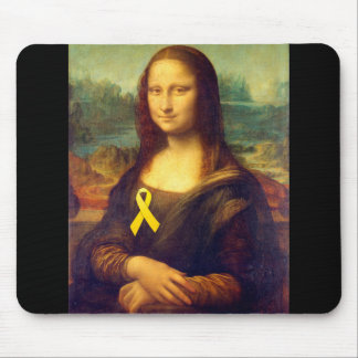 Mona Lisa With Yellow Ribbon Mouse Pad