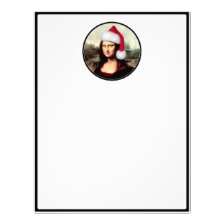 Mona Lisa's Christmas Santa Hat Letterhead