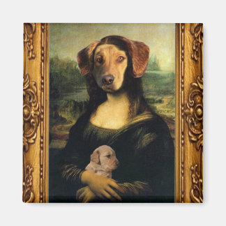 Mona Lisa's Dog - Golda Lisa - Famous Portrait Magnet