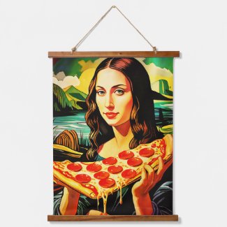 Mona Lisa's  funny pizza moment 