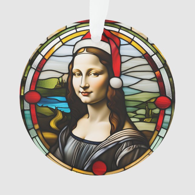 Mona Lisa's Merry Mischief - Christmas 2024 Ornament (Front)