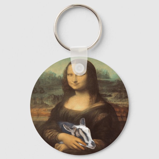 Mona Lisa's Secret Goat Passion Keychain (Front)