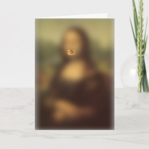Mona Lisas Smile Souvenir Folded Greeting Card