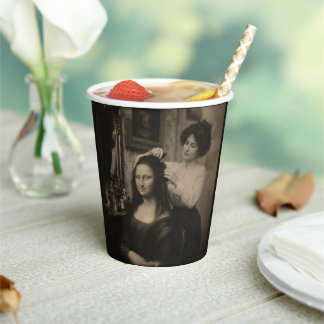 Mona Lisa's Stylish Hairdresser Visit Paper Cups