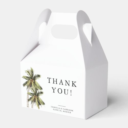 MONA Minimalist Palm Tree Beach Ocean Gable Favor Boxes