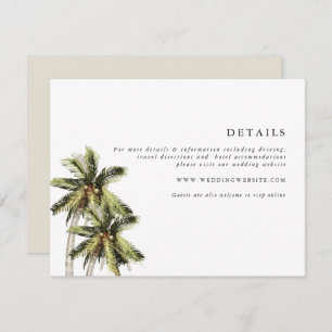 MONA Modern Minimalist Tropical Palm Beach Details Invitation