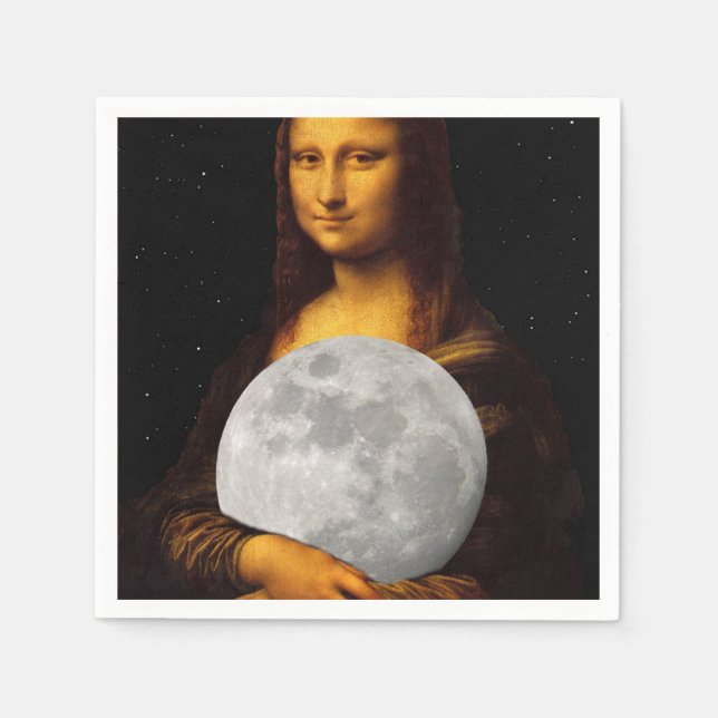 Mona Moona Lisa Paper Napkins (Front)