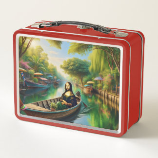 Mona on a boat in Thailand Metal Lunch Box