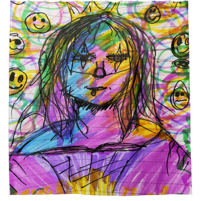 Mona Pop Shower Curtain (Front)