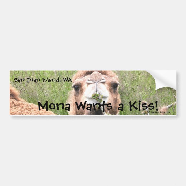 Mona Wants a Kiss! Bumper Sticker (Front)