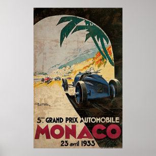 Monaco 5th Grand Prix 1933 2 Poster