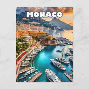 Monaco, a gleaming jewel on the French Riviera Postcard