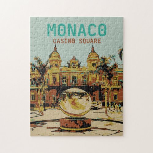 Monaco Casino Cte dAzur illustration France Jigsaw Puzzle