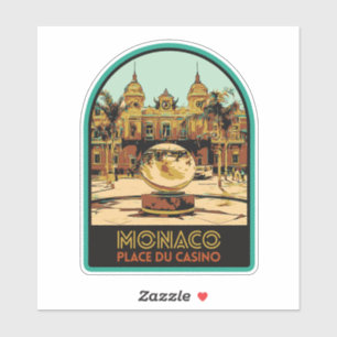 Monaco city Cote d'Azur, Casino square Sticker