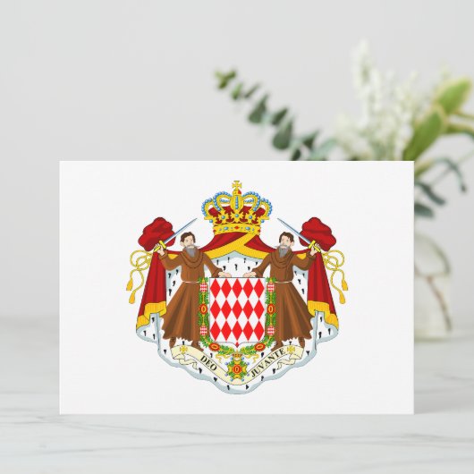 Monaco Coat of Arms (Standing Front)