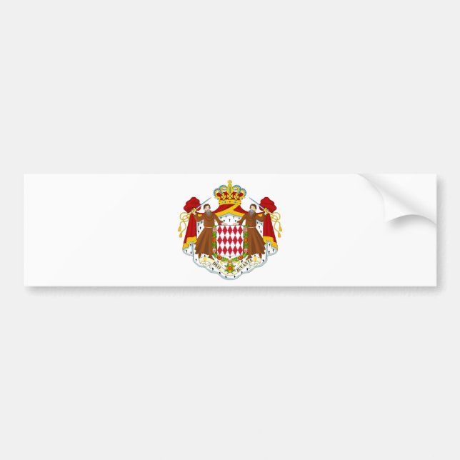 Monaco Coat of Arms Bumper Sticker (Front)