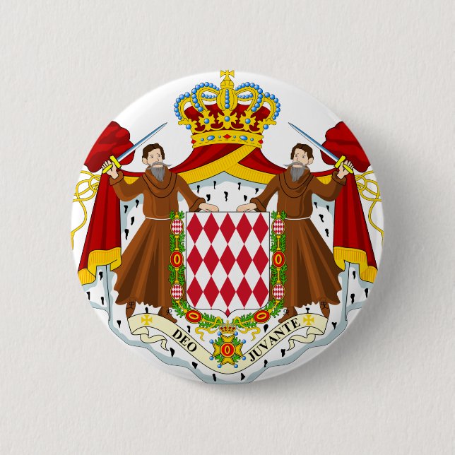 Monaco Coat Of Arms Button (Front)
