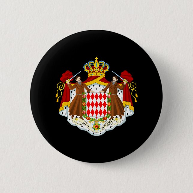 Monaco Coat of Arms Button (Front)