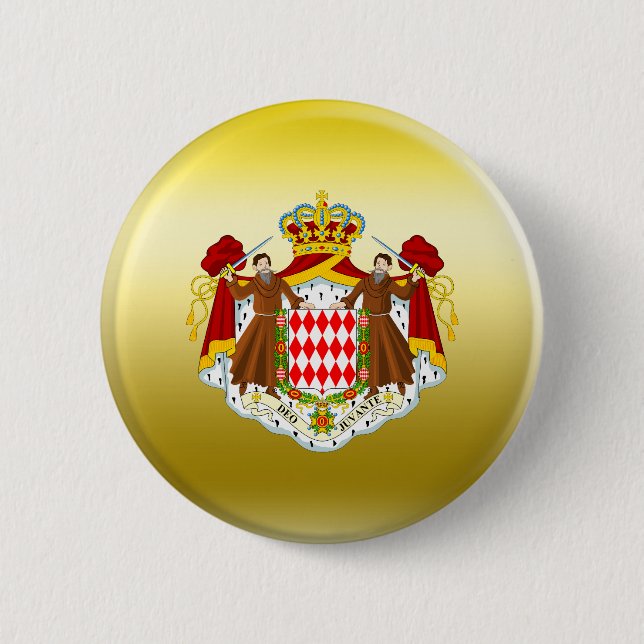 Monaco Coat of Arms Button (Front)